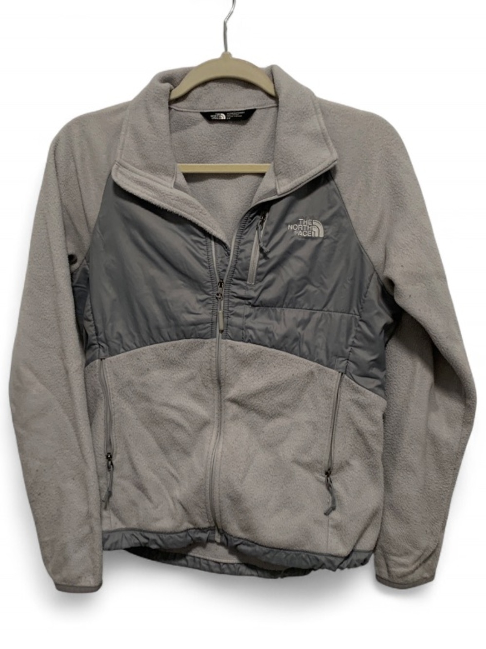 The North Face McEllison Light Gray Fleece Zip Up Jacket
